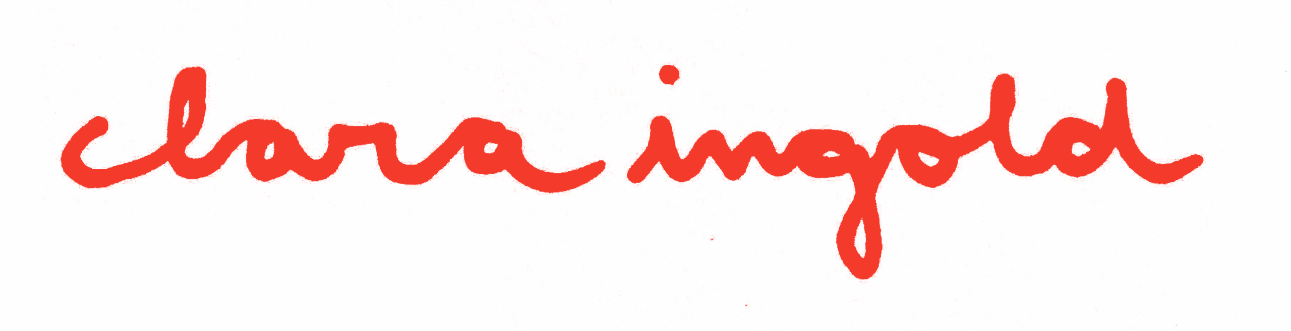 Clara Ingold firma logo rojo